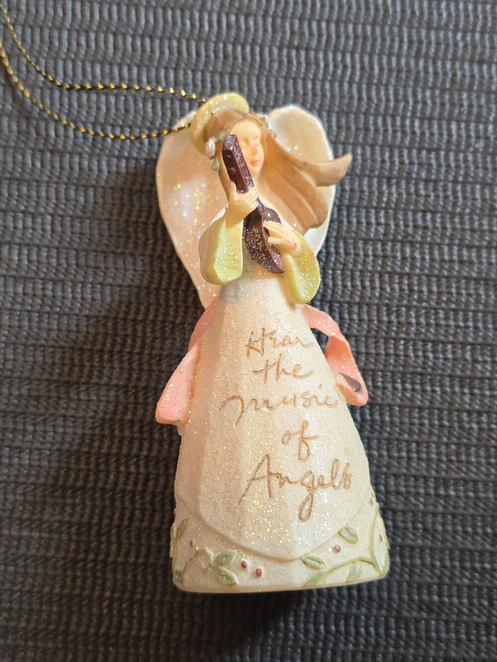2006 Enesco Foundations Angel Bell Ornament Karen Hahn Hear Music of Angels